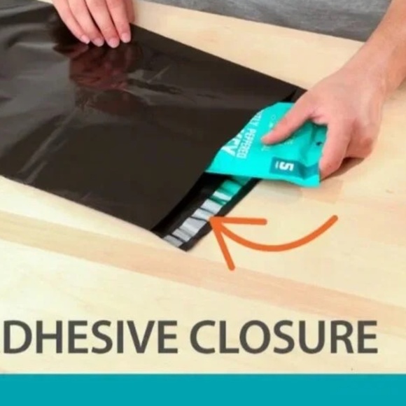 50 New 14 x 19" POLY MAILERS Black Solid XL Self Adhesive High Quality - Picture 2 of 5